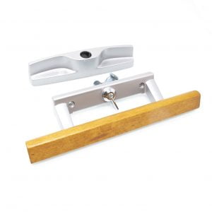 Sliding Glass Door Handle (4″ Hole Spacing) (Silver) (Keyed)