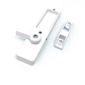 Sliding Screen Door Handle with Latch, White