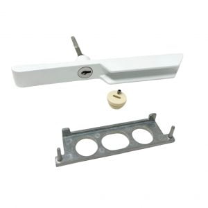 Patio Door Surface Mount Locking Unit White
