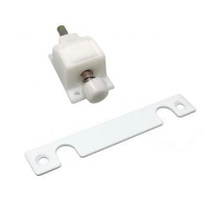 Sliding Glass Door Lock with Keeper (Truth) (White)