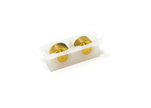 Sliding Window Tandem Roller (1/2″ Height) (Wheels: Brass) (1-1/2″ Length)