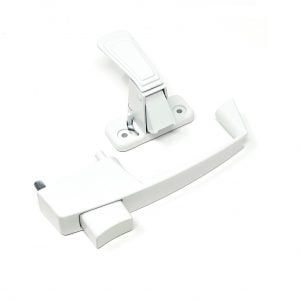 Push Button Latch Set (White) (No Key)
