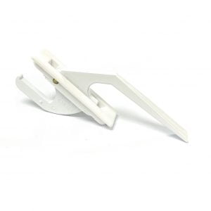 Locking Handle (Plastic Housing, Metal Lever) (Super White)