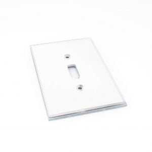 Single Toggle Switch Plate, Acrylic, Mirror, Clear