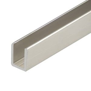 Deep U-channel 9/16 x 3/4 Brushed nickel